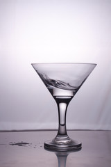a glass of water