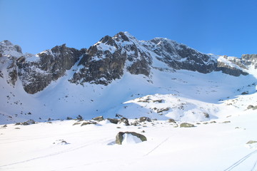 Fototapeta na wymiar Mala Studena dolina valley, High Tatras, Slovakia