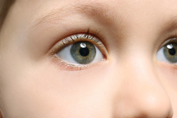 Obraz premium Oczy małej dziewczynki, zbliżenie