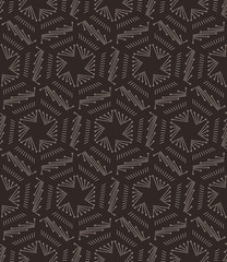 Seamless stars lined geometric pattern.