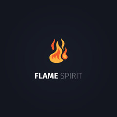 Flame spirit logo template