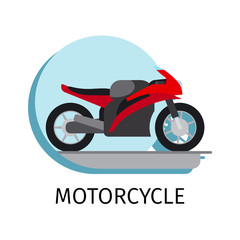 Motorcycle in flat style