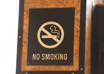 NO SMOKING sign in public place