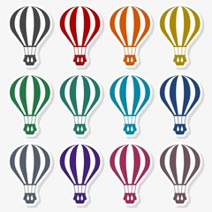 Fototapeta premium Flat Air Balloon icon - Illustration