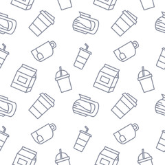 Drinks seamless pattern background