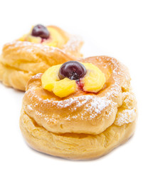 sweet donuts isolated on white background