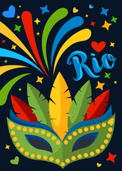 Obraz premium Brazil Carnival Background for Placard, Poster, Flyer and Banner Design