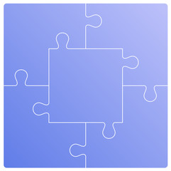 Puzzle set. Vector illustration