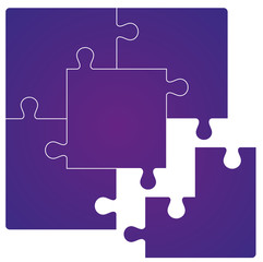 Puzzle set. Vector illustration