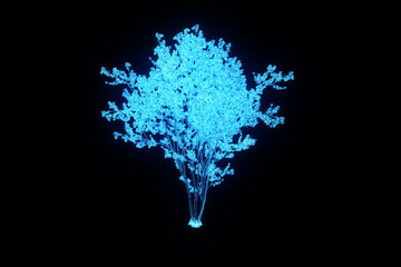 Tree Plant in Wireframe Hologram Style. Nice 3D Rendering
- 141725457