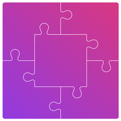 Fototapeta premium Puzzle set. Vector illustration