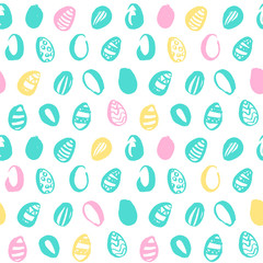 Easter Eggs Trendy Seamless Pattern