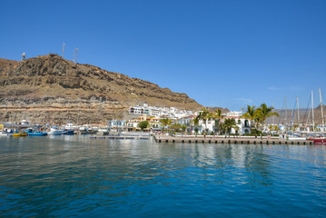 Fototapeta na wymiar Puerto de Mogan harbor in Gran Canaria Spain