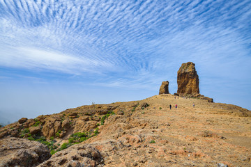 View of the Roque Nublo peak on Gran Canaria island, Spain
