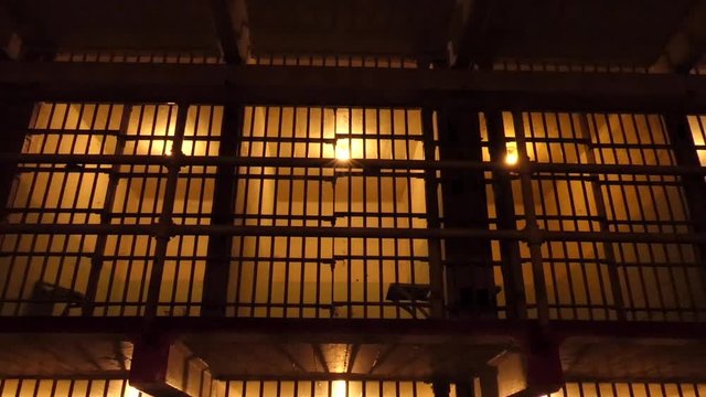 Alcatraz Cell Doors Closing