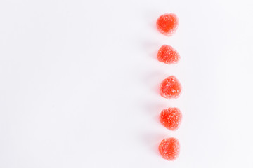  Bright tasty marmalade on a white background