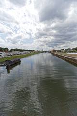 Fototapeta premium river landscape, view from a bridge