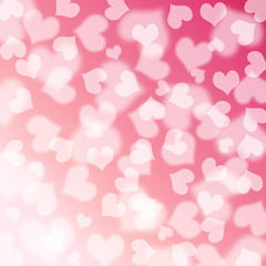 Heart bokeh background, Love concept