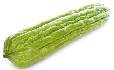 Bitter melon on white background