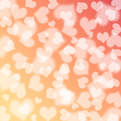 Heart bokeh background, Love concept