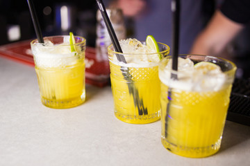 alcoholic yellow cocktails
