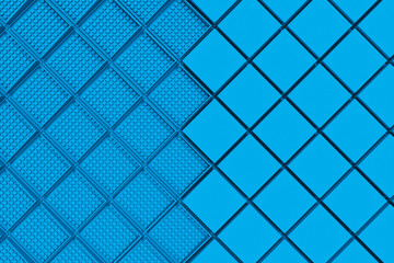 Futuristic industrial background made from blue square shapes