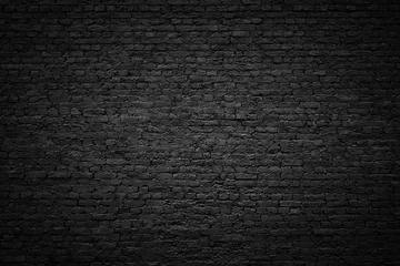 Papier Peint photo autocollant Mur de briques mur de briques noires, fond sombre pour la conception