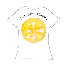 Watercolor fruit oranges T-shirt print