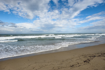cloudscape at the beach in La Manga, Spain