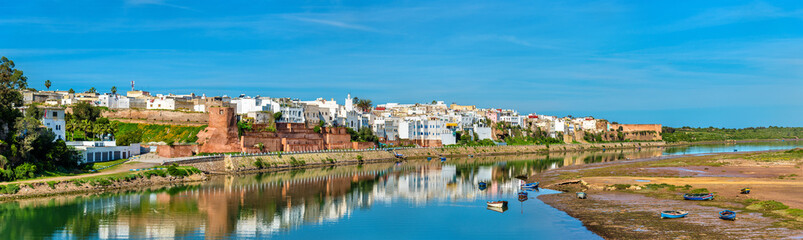 Panorama of Azemmour on the bank of Oum Er-Rbia River in Morocco