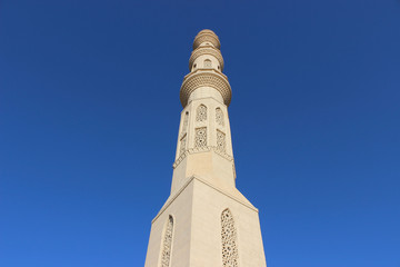 Fototapeta premium The minaret of the mosque in Hurghada, Egypt