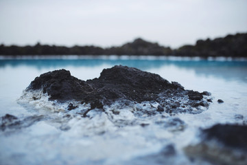 Vulcano Stone in Iceland Lagoon