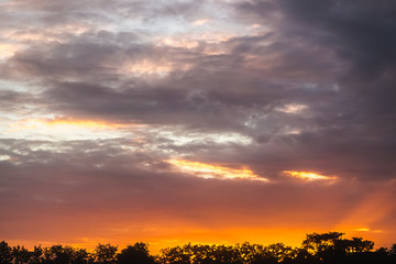 Sunset.