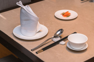 Chinese dinner table decoration