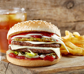 fresh tasty burger