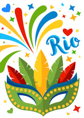 Brazil Carnival Background for Placard, Poster, Flyer and Banner Design