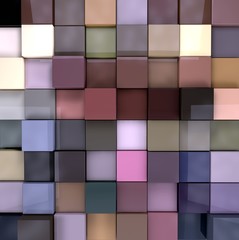 3d rendering of cubes