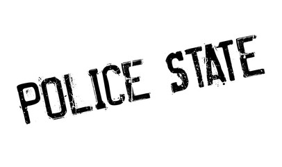 Police State rubber stamp. Grunge design with dust scratches. Effects can be easily removed for a clean, crisp look. Color is easily changed.