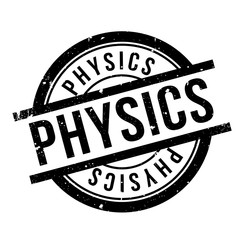 Physics rubber stamp. Grunge design with dust scratches. Effects can be easily removed for a clean, crisp look. Color is easily changed.