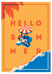 Summer Holiday and Summer Camp poster.