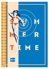 Summer Holiday and Summer Camp poster.