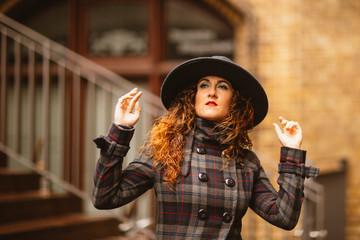 woman discovering the city