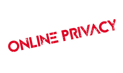 Online Privacy rubber stamp. Grunge design with dust scratches. Effects can be easily removed for a clean, crisp look. Color is easily changed.