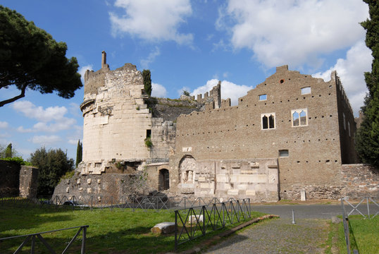 Tomb of Caecilia Metella in Rome, along Old Appian Way