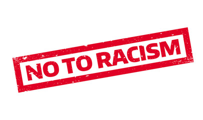 No To Racism rubber stamp. Grunge design with dust scratches. Effects can be easily removed for a clean, crisp look. Color is easily changed.
