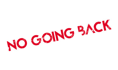 No Going Back rubber stamp. Grunge design with dust scratches. Effects can be easily removed for a clean, crisp look. Color is easily changed.