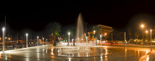 Cagliari di notte al porto