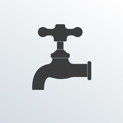 Faucet icon. Vector illustration of tap or faucet.