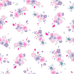 Obraz na płótnie Canvas Seamless floral background on a white background