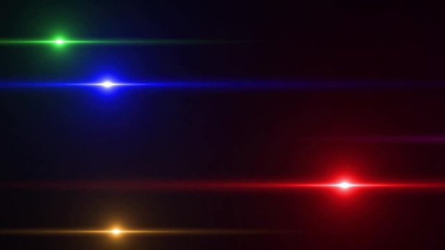 Colorful optical flare lines